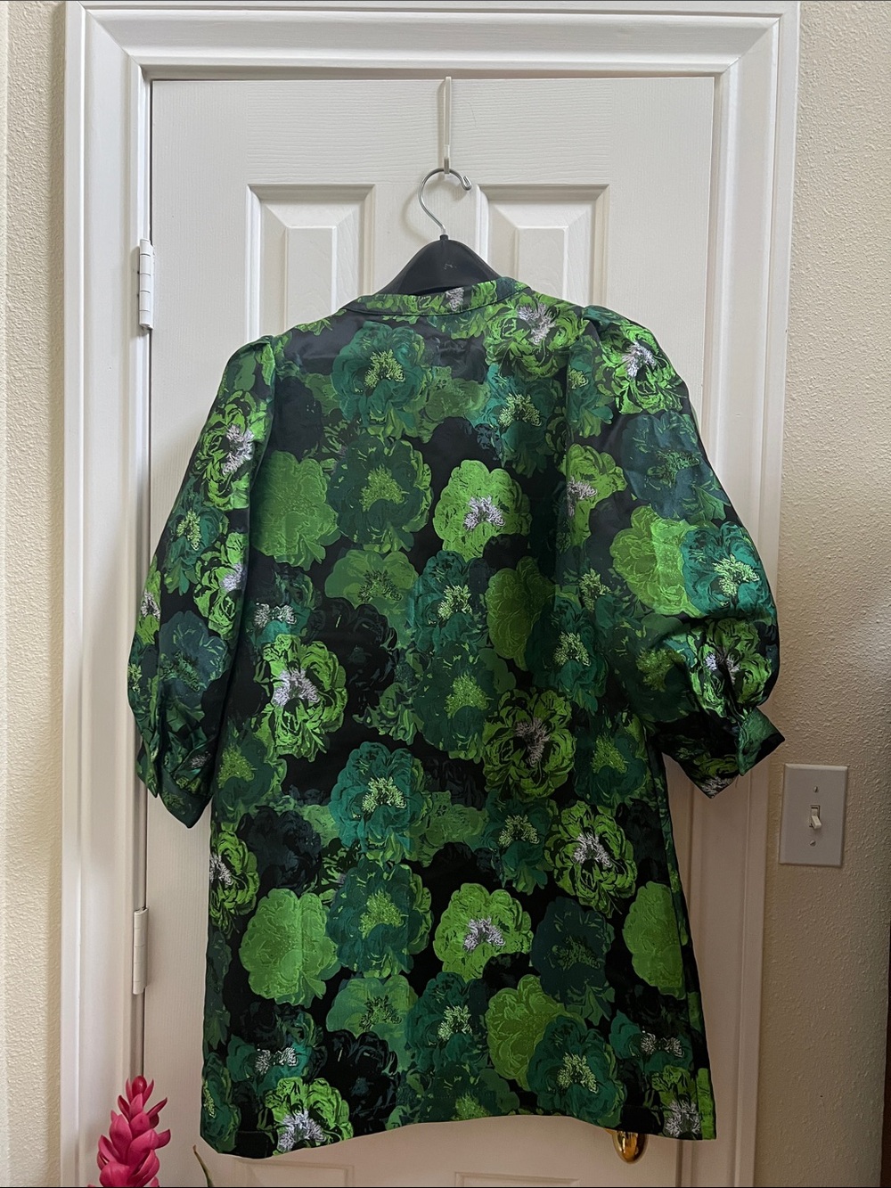 Pomander Place Green Jacquard Samantha Dress - new without tags small - Picture 5 of 10